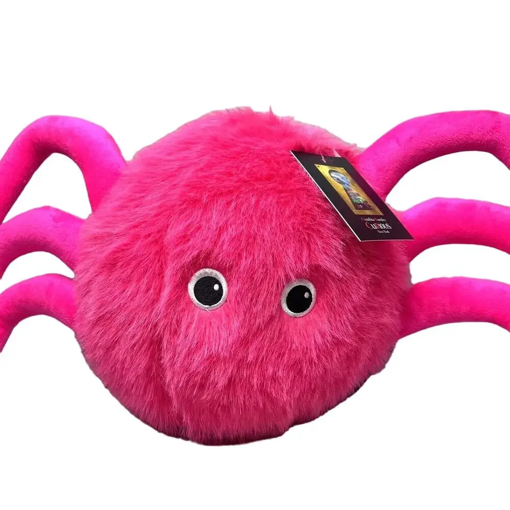 Cynthia Rowley PINK SPIDER Pillow Faux Fur Halloween Decor NEW